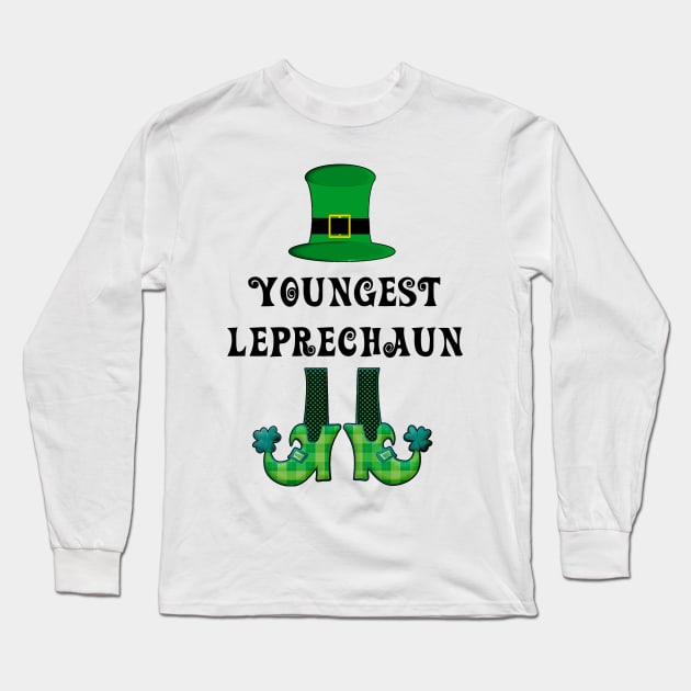 St Patrick's St Paddy's St Patty's Day Youngest Leprechaun Long Sleeve T-Shirt by familycuteycom